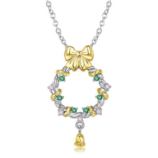 Wreath Christmas Necklace