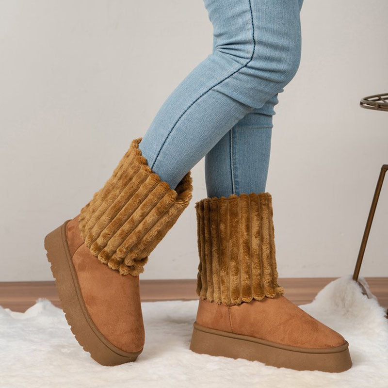 Snow Boots Warm Thickened Furry Cotton Boots