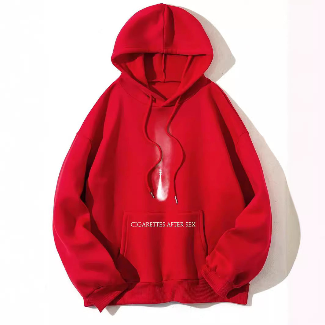 Fleece-lined Drawstring Hoodie