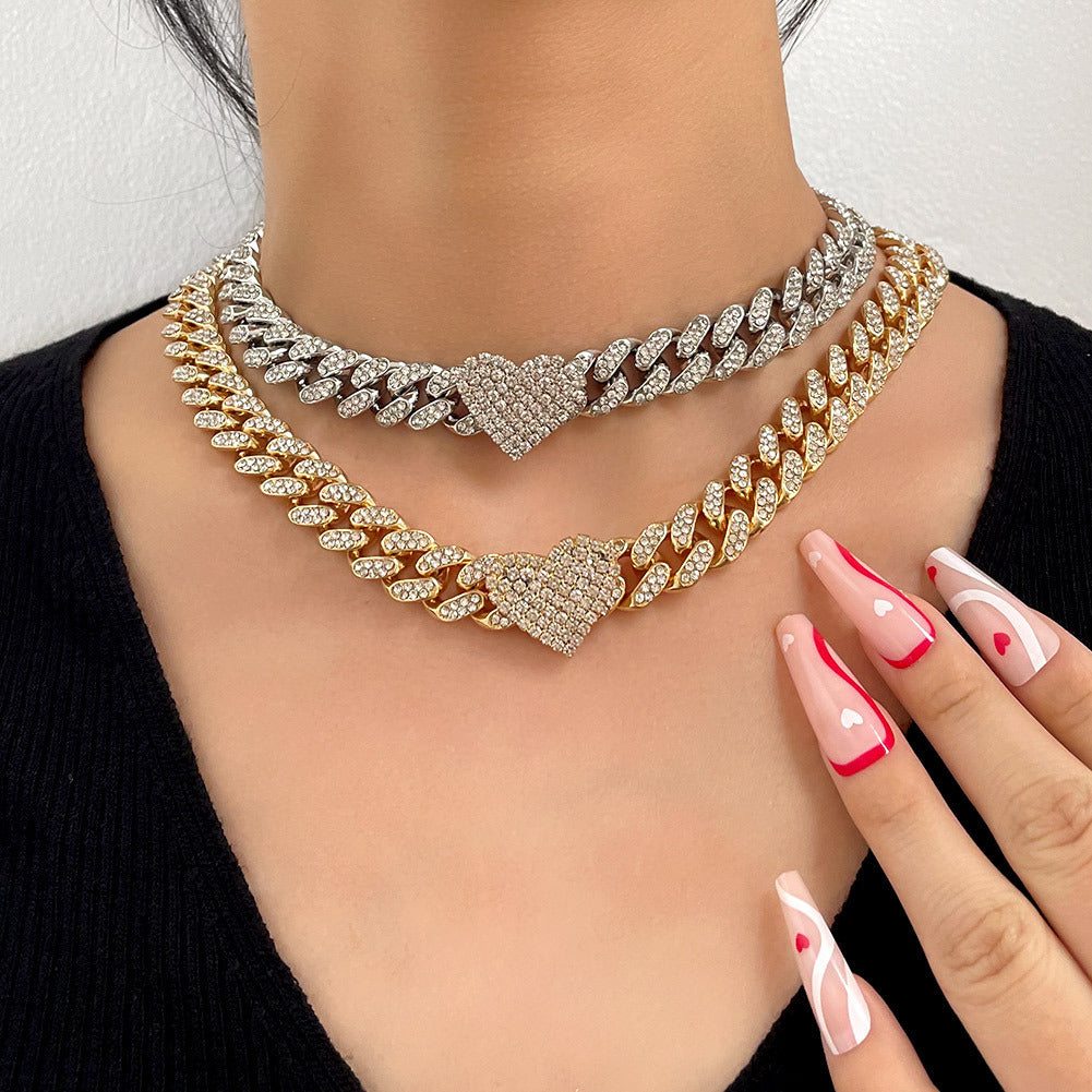 Diamond-encrusted Love Necklace