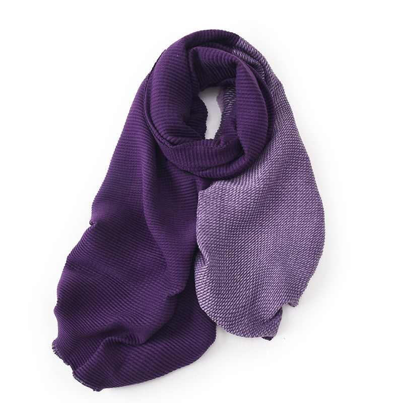Mixed-color Scarf Double-sided