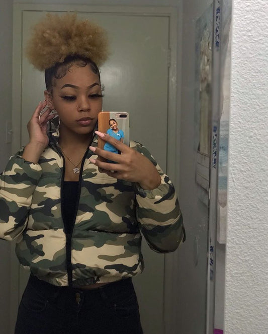 Army green camouflage jacket