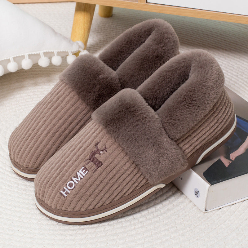 Home Indoor Warm Plush Cotton Slippers
