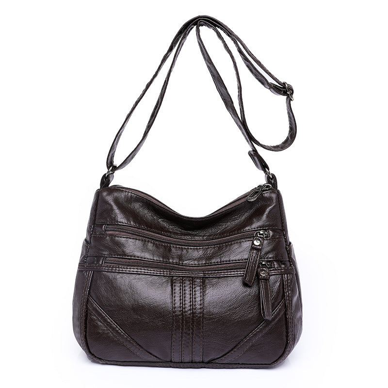 Soft Leather Large Capacity Shoulder Bag