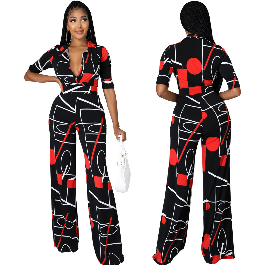 V-Neck Jumpsuit