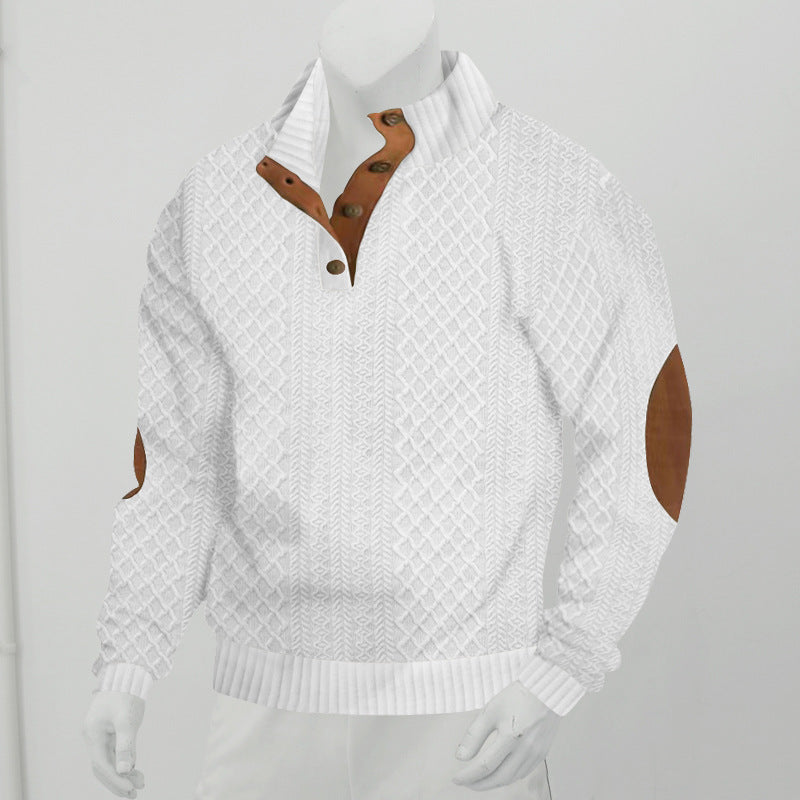 Jacquard Knitted Pullover Sweater