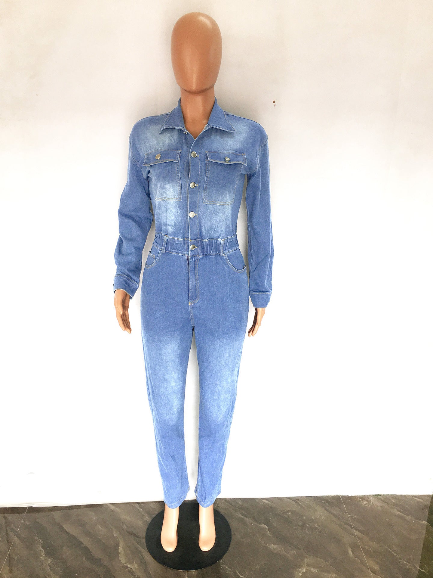 Denim Wash Jumpsuit