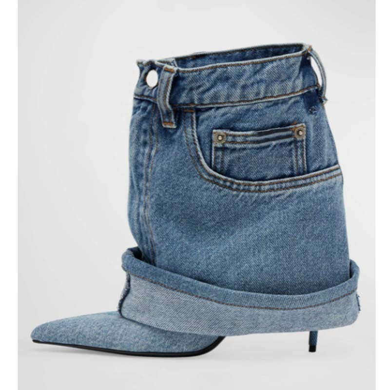 Denim Ankle Boots