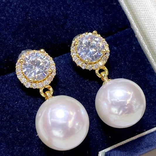 18K Pearl Unisex Earrings