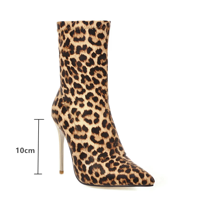 Stretch Slim Ankle Boots
