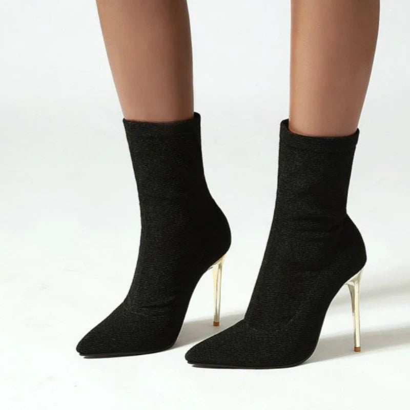 Stretch Slim Ankle Boots