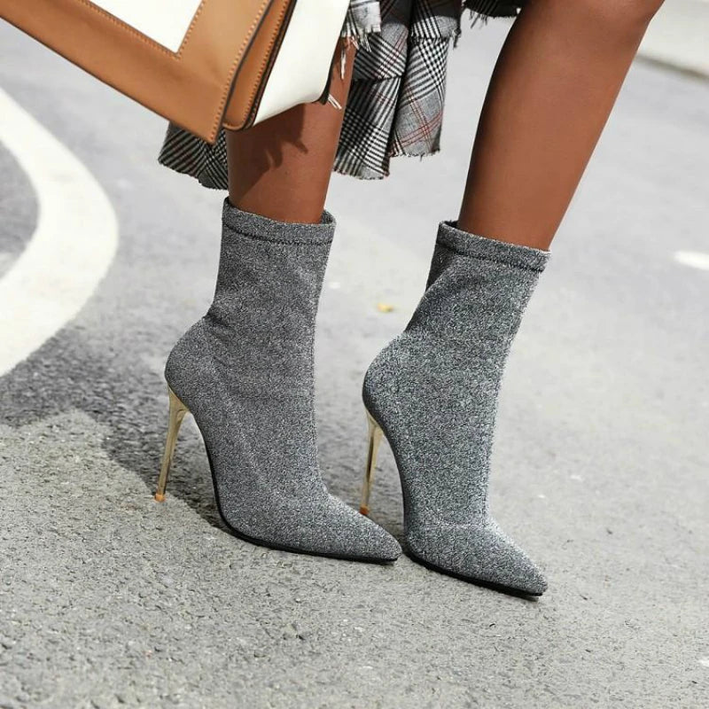 Stretch Slim Ankle Boots