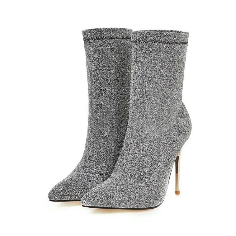 Stretch Slim Ankle Boots