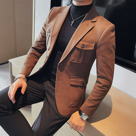 Men's Single-breasted Suit Jacket