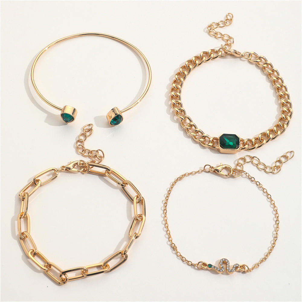 Emerald Bracelet Set