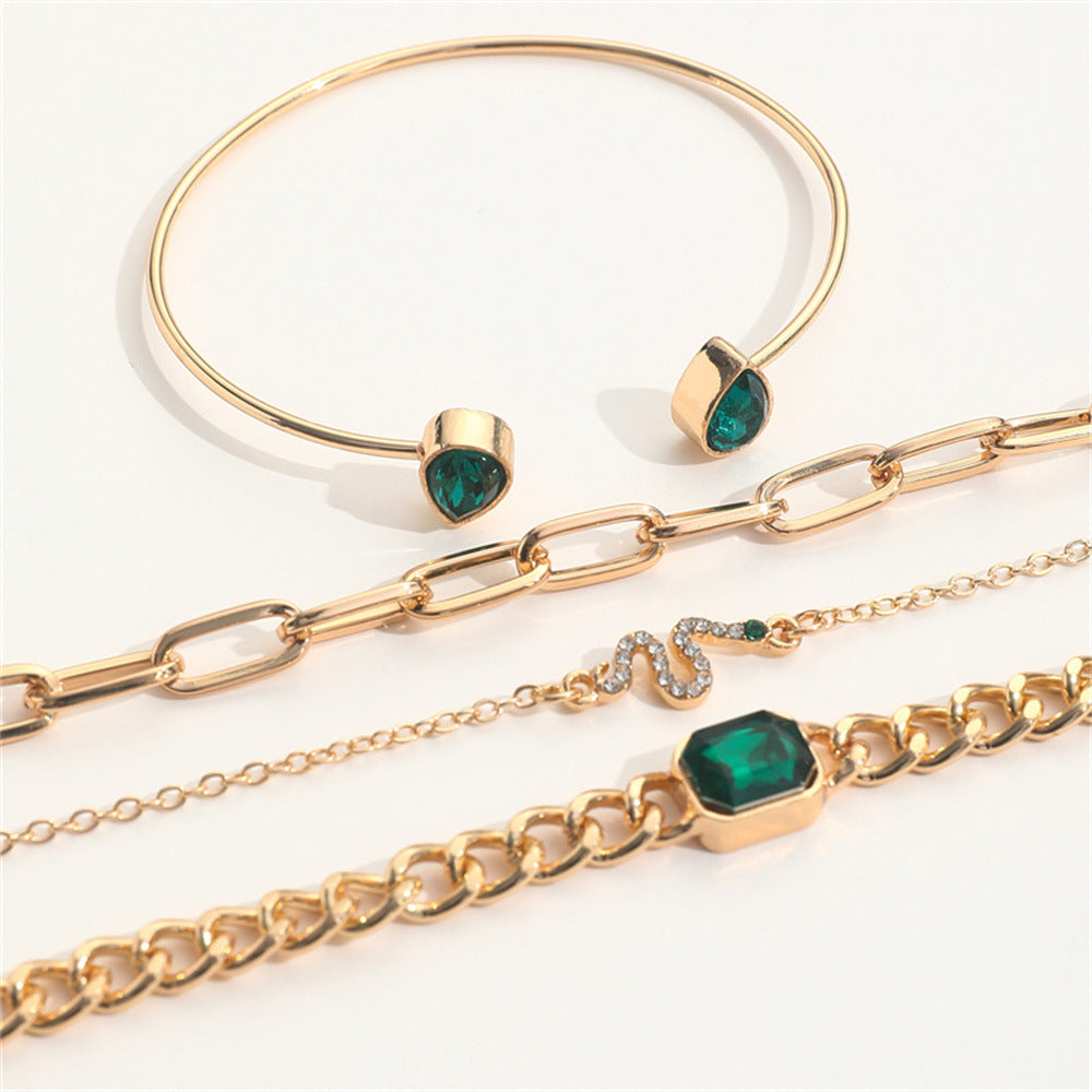 Emerald Bracelet Set