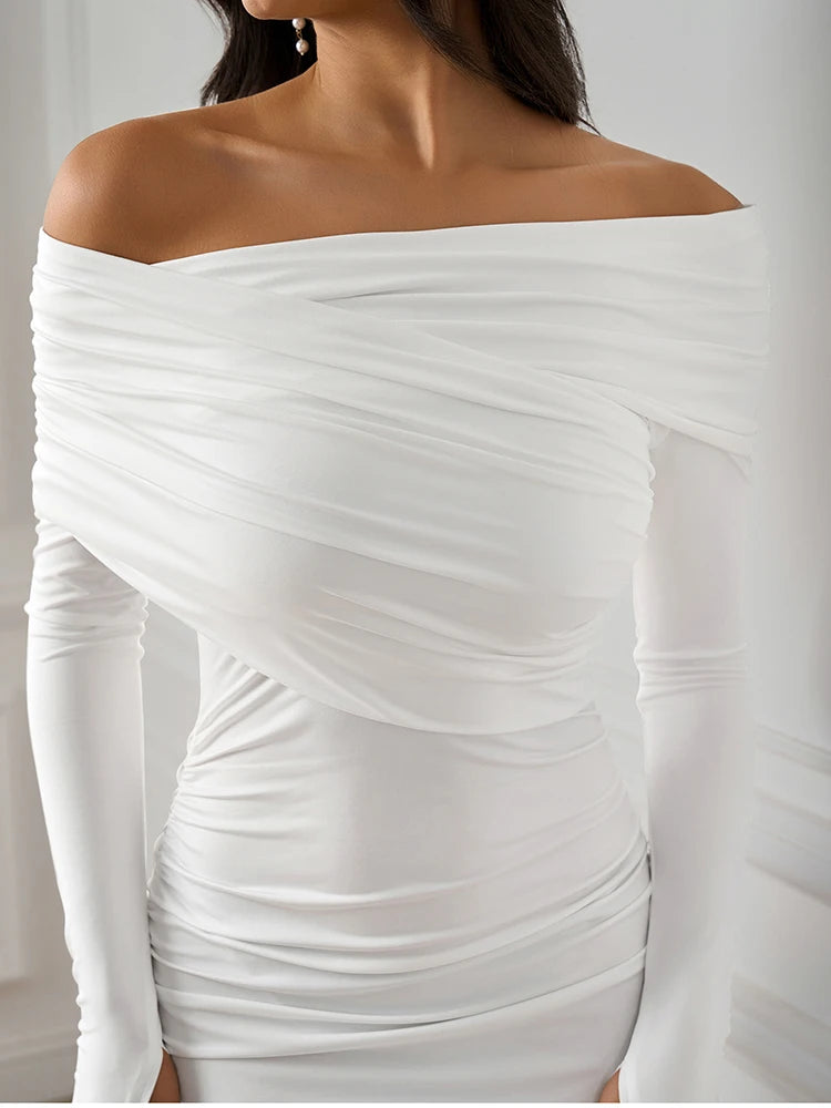 Asymmetric One Shoulder Maxi Dress