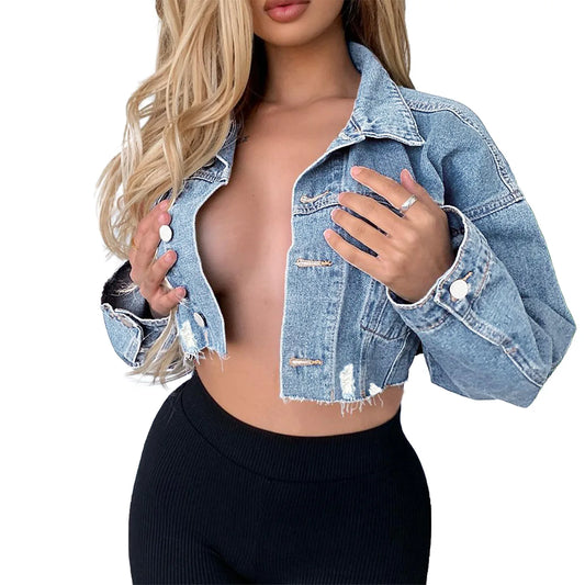 Denim diva crop jacket