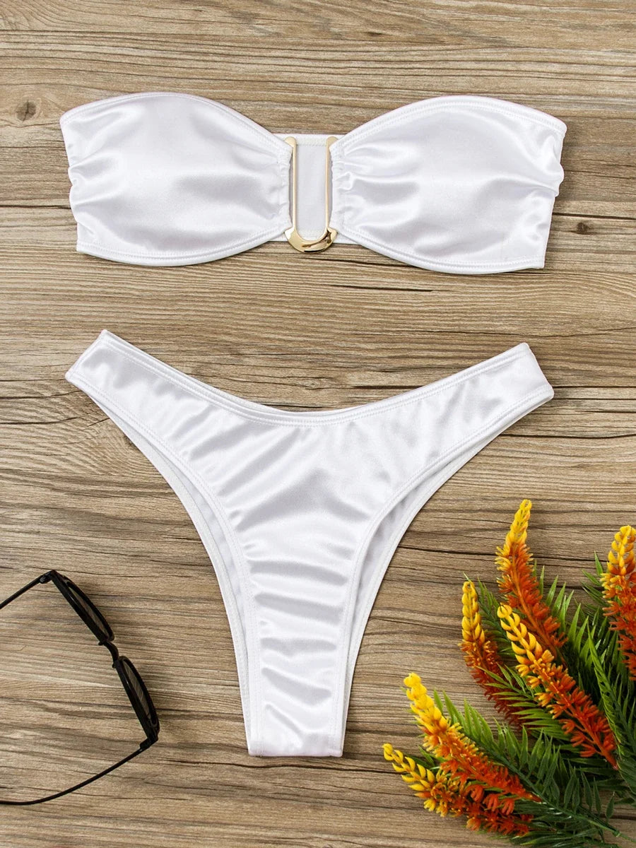 Two-piece Swimwear Thong Bikinis Set