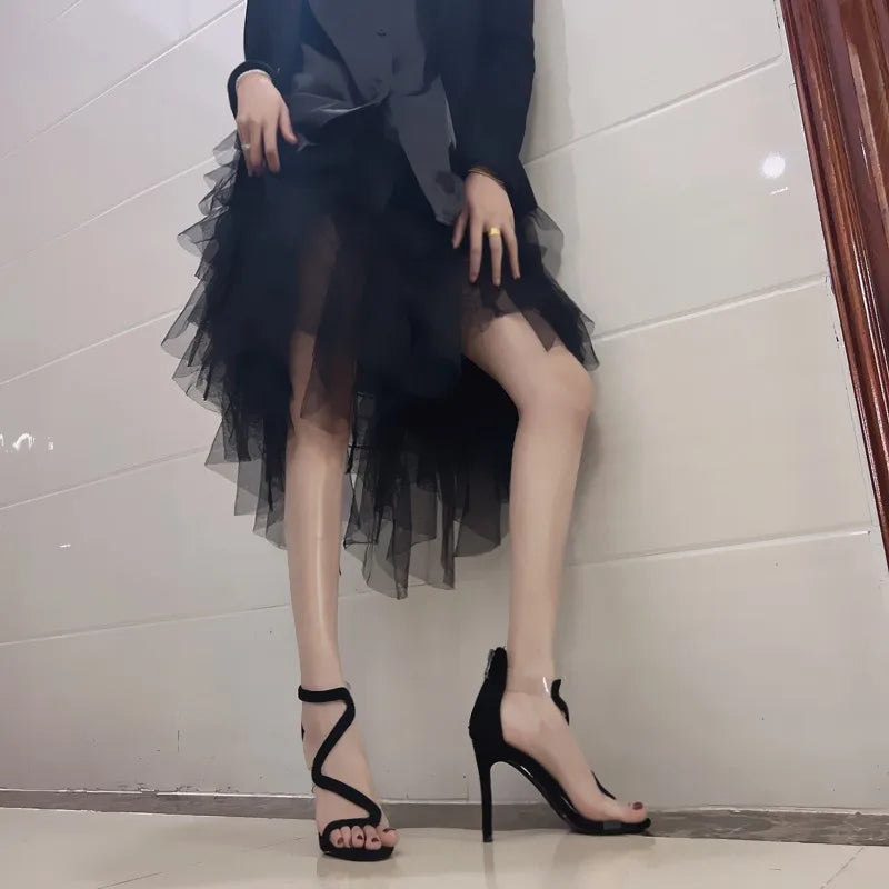 Transparent Black Stiletto