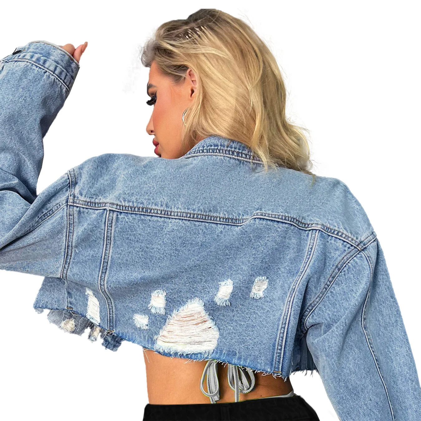 Denim diva crop jacket