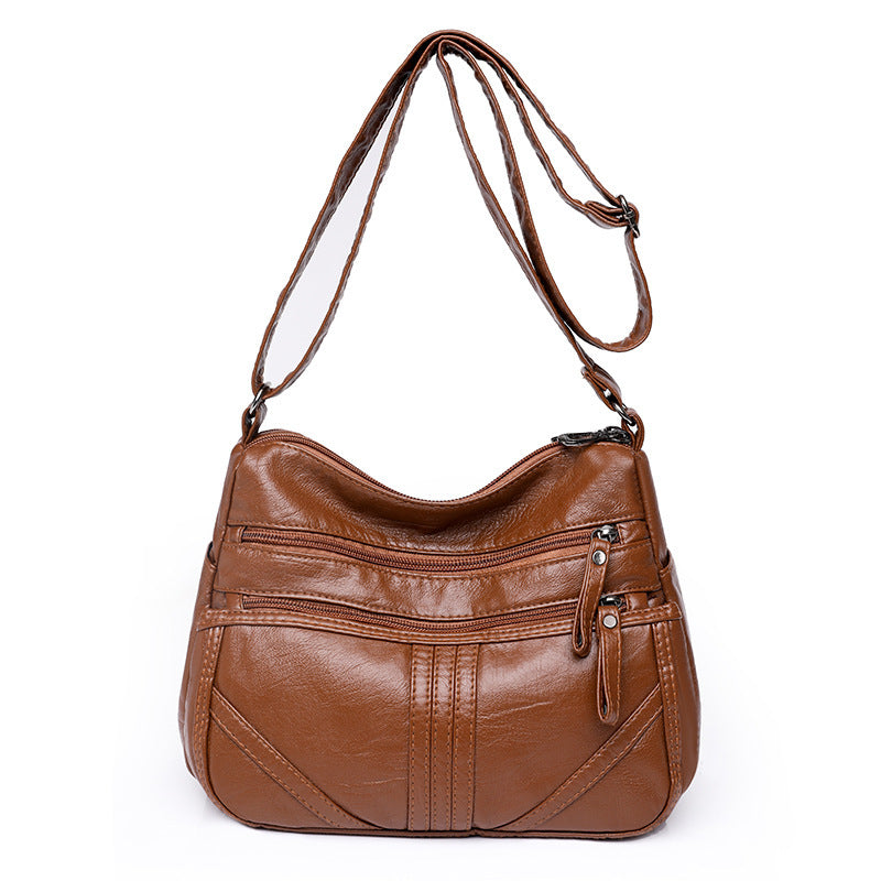 Soft Leather Large Capacity Shoulder Bag