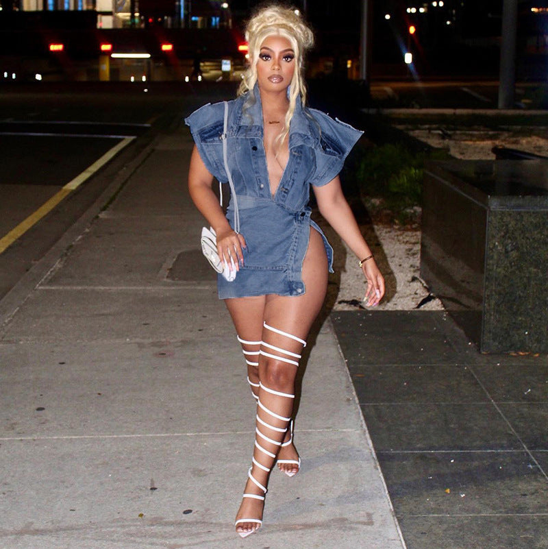Denim Skirt Set