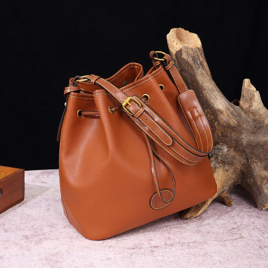 Vintage Pebble Shoulder Handbag