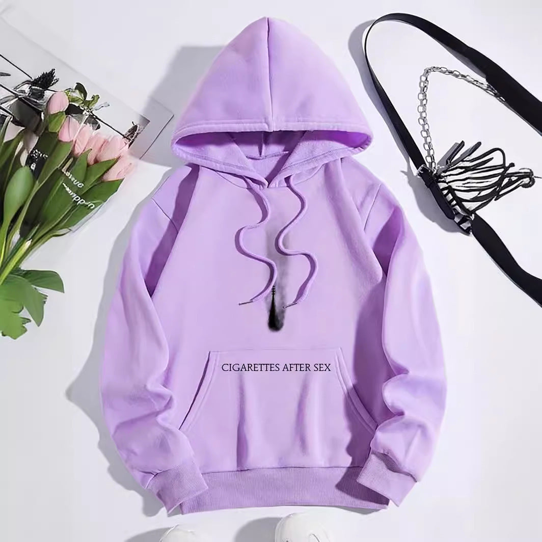 Fleece-lined Drawstring Hoodie