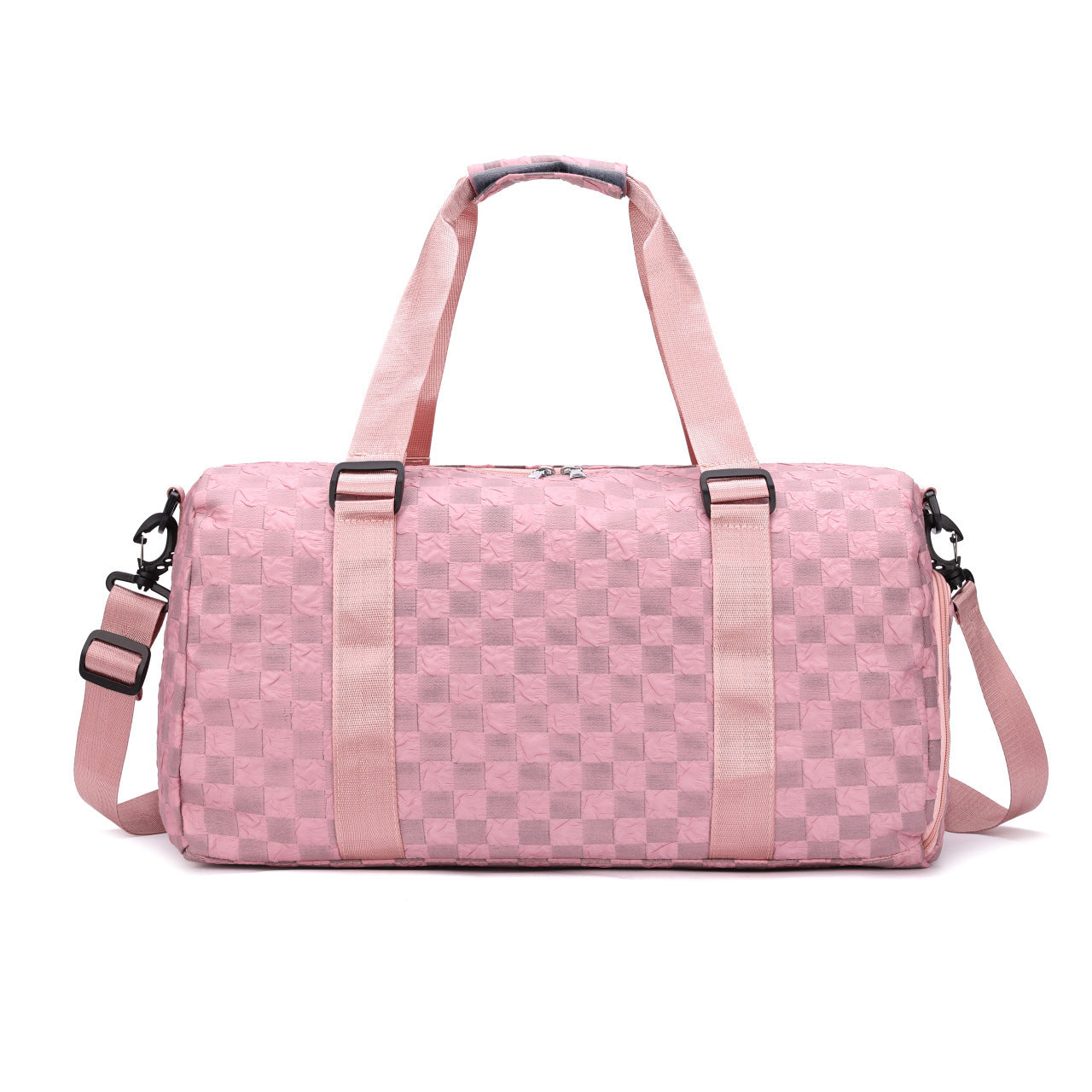 Plaid Workout Travel Bag Large