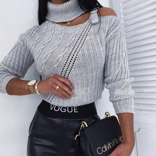 Halter Off-the-shoulder Sweater