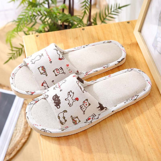 Linen Indoor Slippers