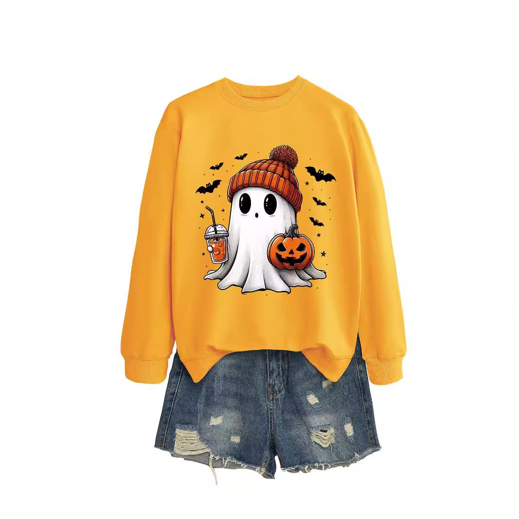 Pumpkin Bat Crew Neck Sweatshirt