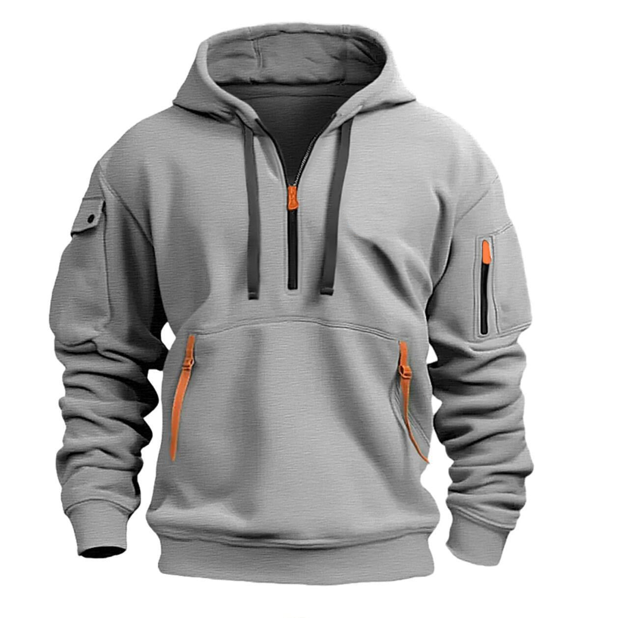 Zip Multi-pocket Pullover
