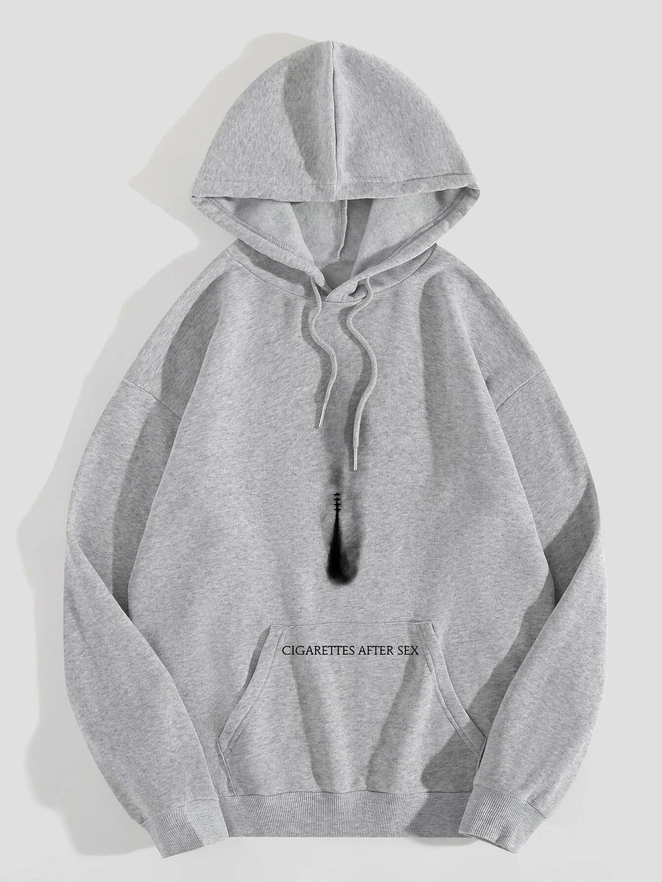 Fleece-lined Drawstring Hoodie