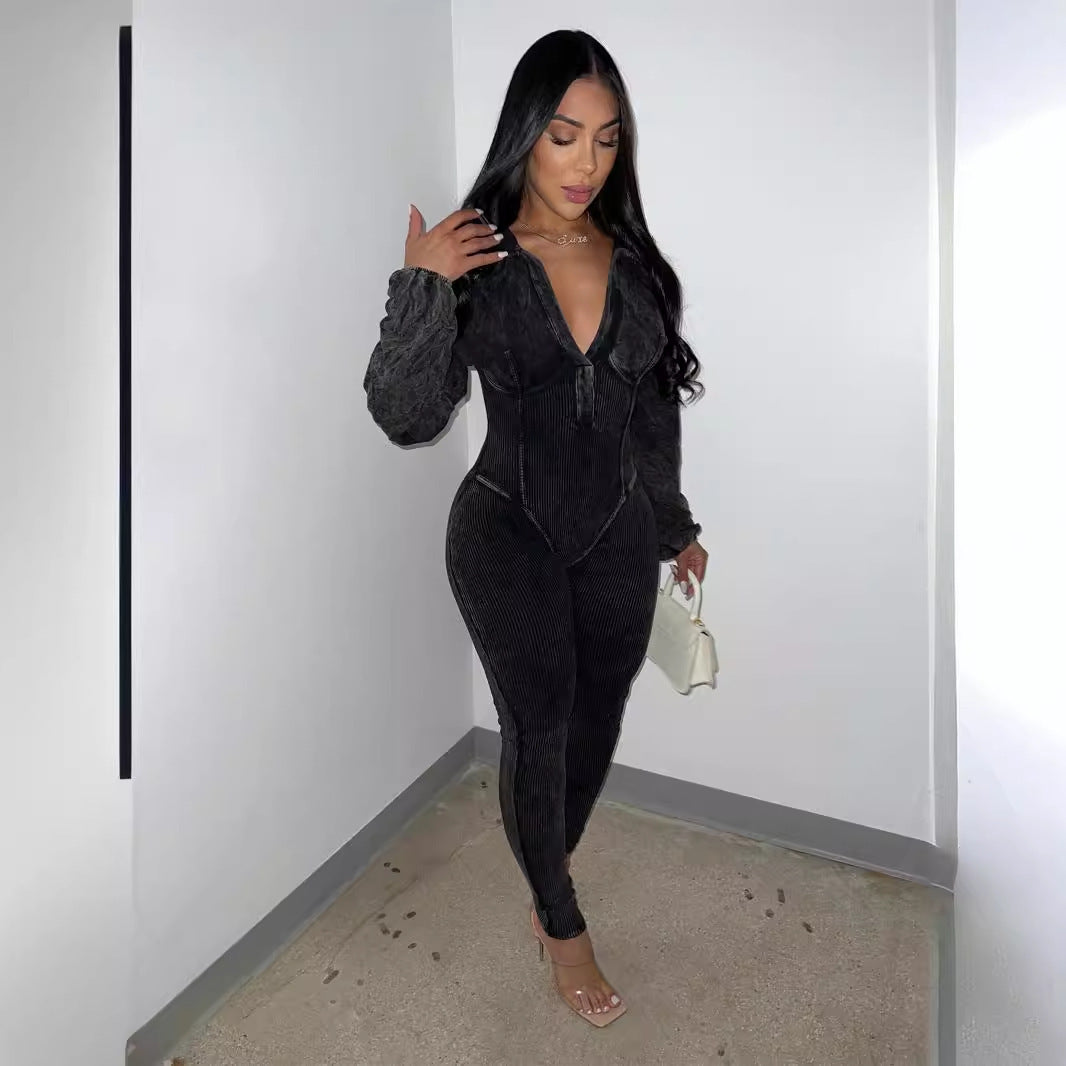 Versatile Long Sleeve Jumpsuit
