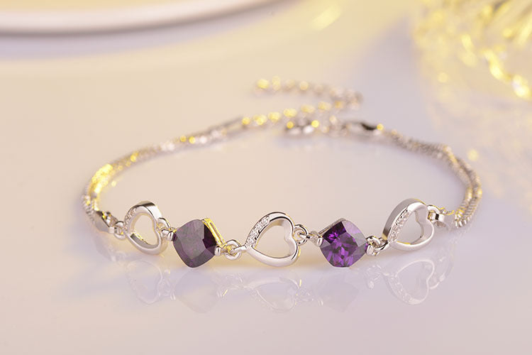 Diamond Heart Shaped Bracelet