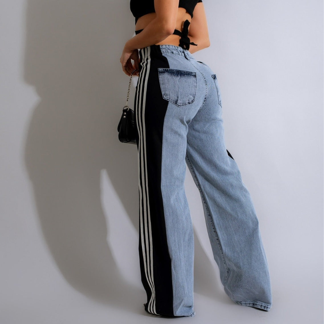 "Pin Striped" denim jeans