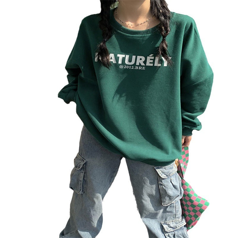 Fleece-lined Loose Long Sleeves Sweater