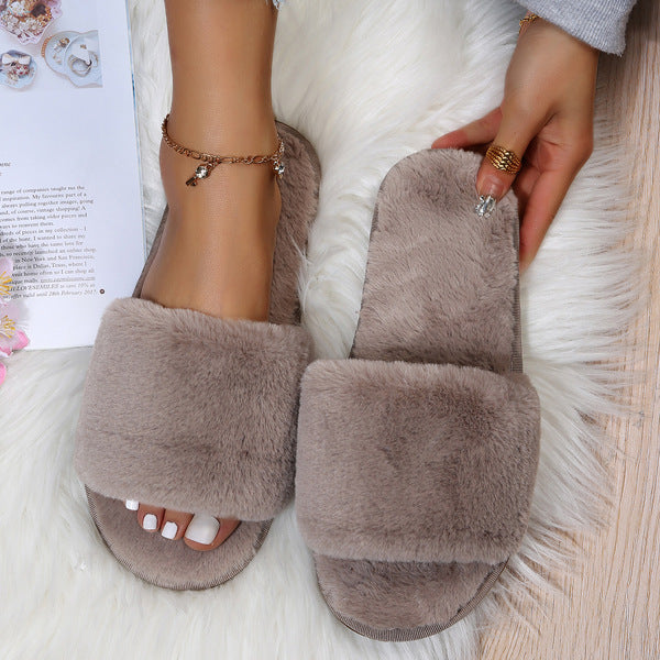 Fluffy Lazy Plush Slippers