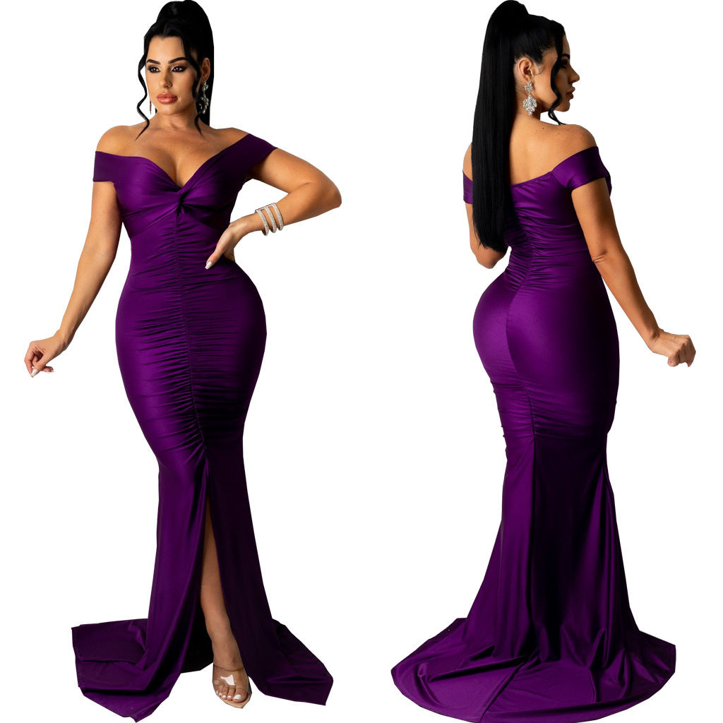 V-neck Tight Dress