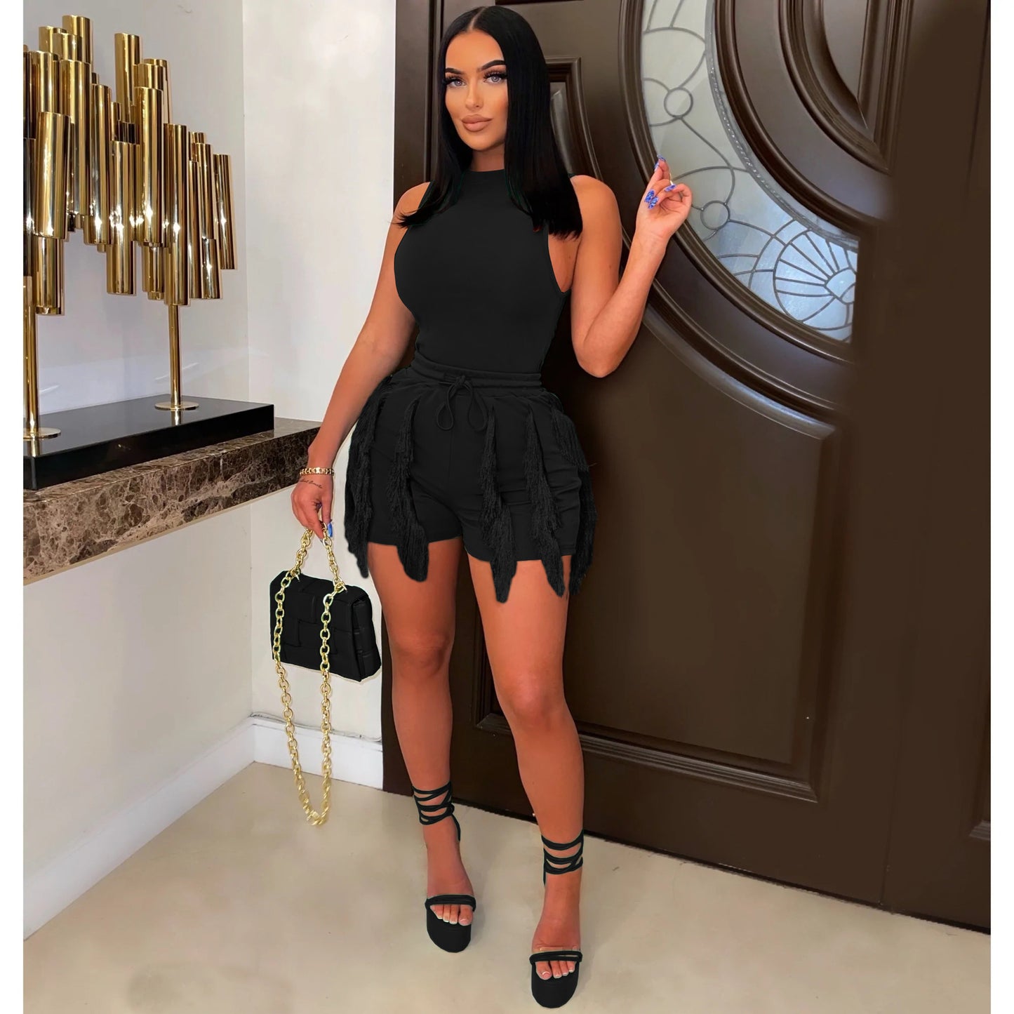 Solid Color Two-piece Set
