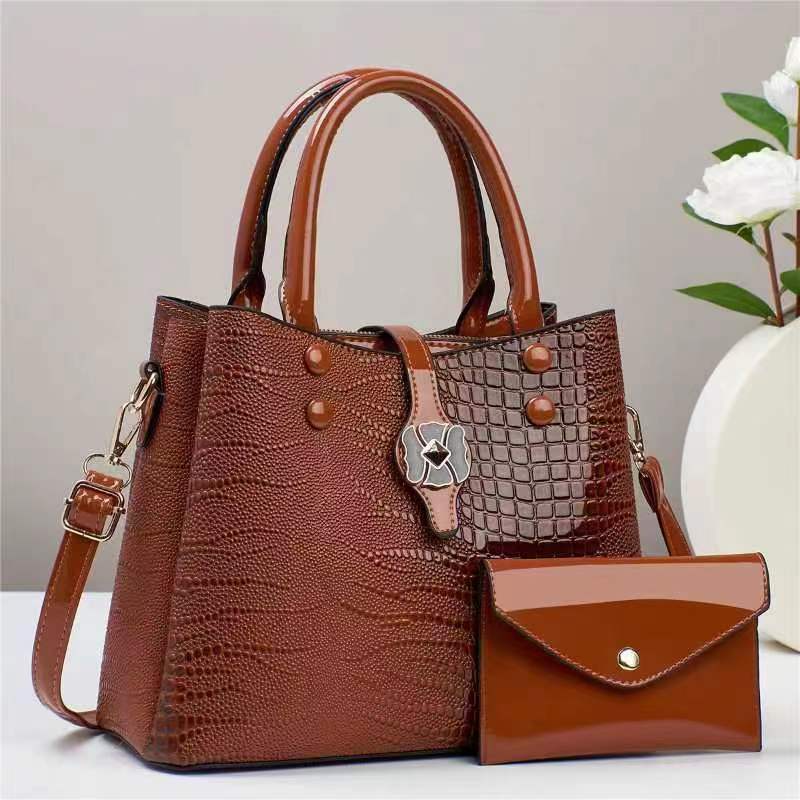 Leather Crocodile Pattern Bag