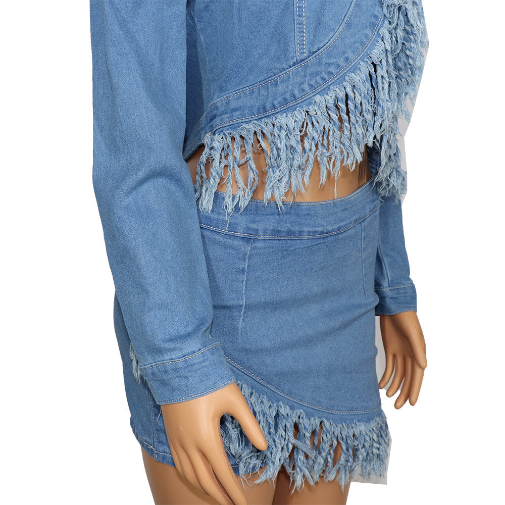 Denim Skirt Set