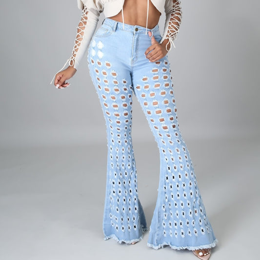 Sexy Stretch Denim Bell-bottom Pants