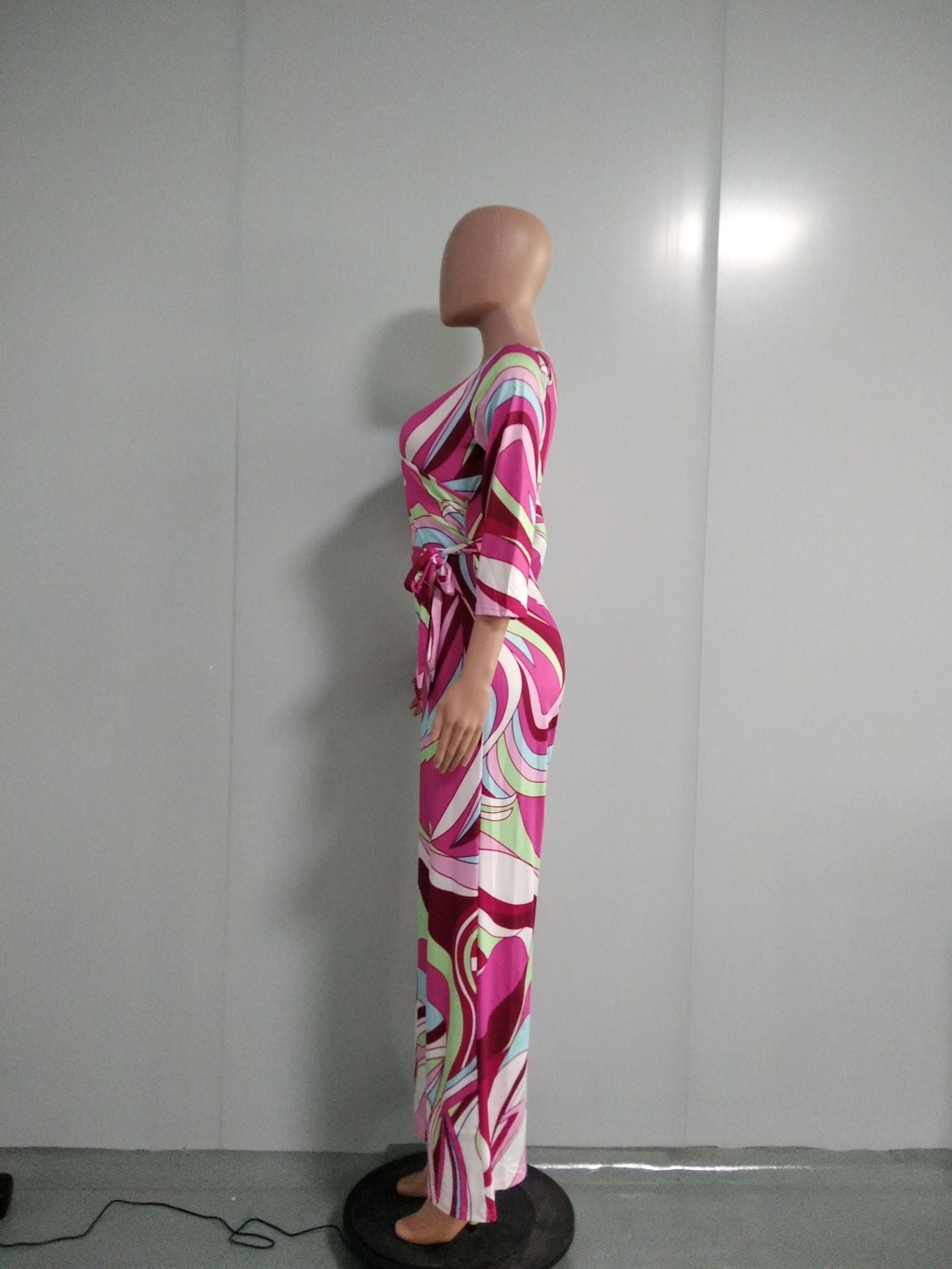 V-Neck Long Sleeve Jumpsuit