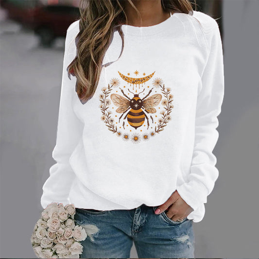 Moon Bee Trendy Round Neck Sweater