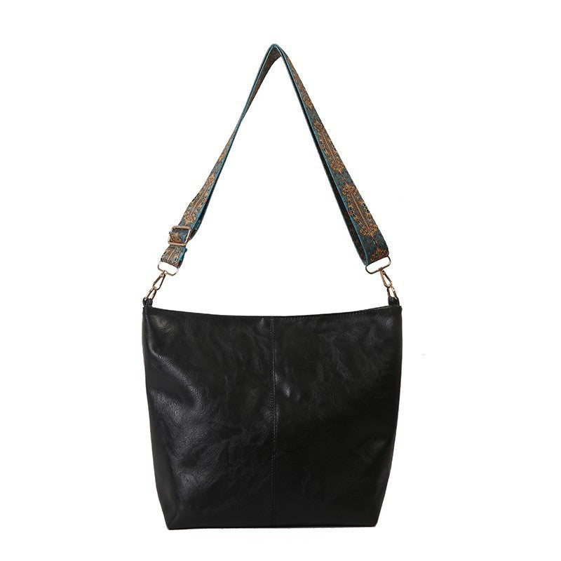 Retro Solid Color Shoulder Bag