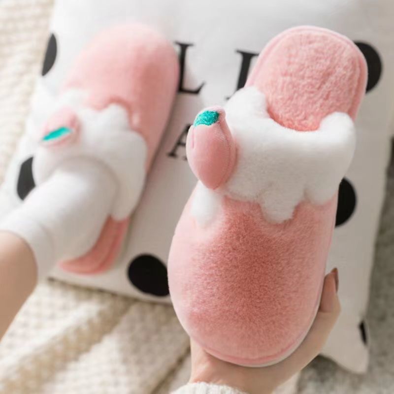 Non-slip Home Warm Plush Cotton Slippers