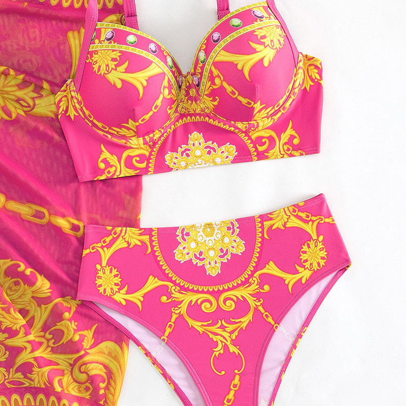 Three-piece Bikini Slim-fitting